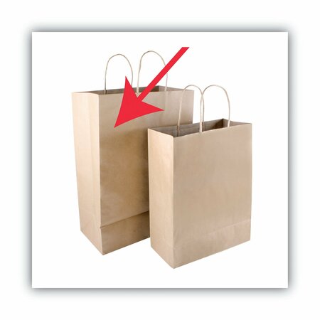 Cosco Shopping Bag, Brown, Paper, L, 12X17, PK50 091566